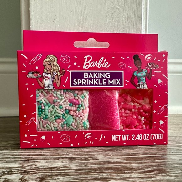 NIP! Barbie Baking Sprinkle Mix for Cookies Cake Cupcake Decorating Ice Cream - Picture 4 of 6